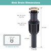 Bathroom Sink Drain Without Overflow, ARCORA Brushed Gold Pop Up