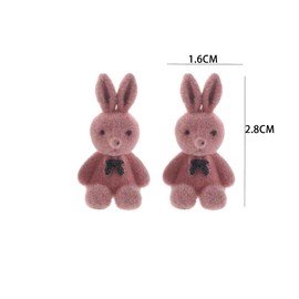 Plush Large Claw Hair Clips for Thick Hair Rabbit Ear Stud, Fuzzy Hair Clips for Women Girl, Nonslip Strong Hold Hair Claw Clip