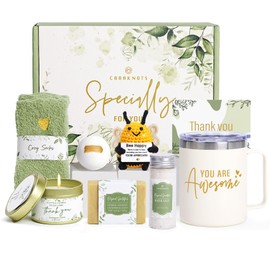 CARAKNOTS Thank You Gifts for Women Coworkers Employees Teacher Appreciation Gifts SPA Thank you Basket Box Christmas Gift for Her Nurse Friend Boss Mom Secretary Awesome Insulated Tumbler with Handle