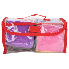 2pcs DIY Education Playing Game Dice with Clear Pocket Early Learning Soft Foam Dice for Teaching with Storage Bag