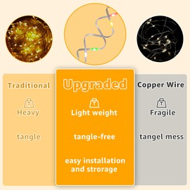 Ollny Curtain Lights 300LED 9.8ftx9.8ft, Connectable IP67 Waterproof Outdoor Curtain String Lights with Remote, Plug-in Untangle Fairy Lights with 8 Modes&Timers for Wall Backdrop Decor(Multicolored)