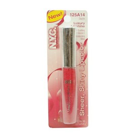 N.Y.C. LUXURY SHINE SHEER, SHINY LIP COLOR #125A14 DAZZLE
