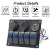 Garfour Garfour 5 Gang Marine Switch Panel - Waterproof Boat