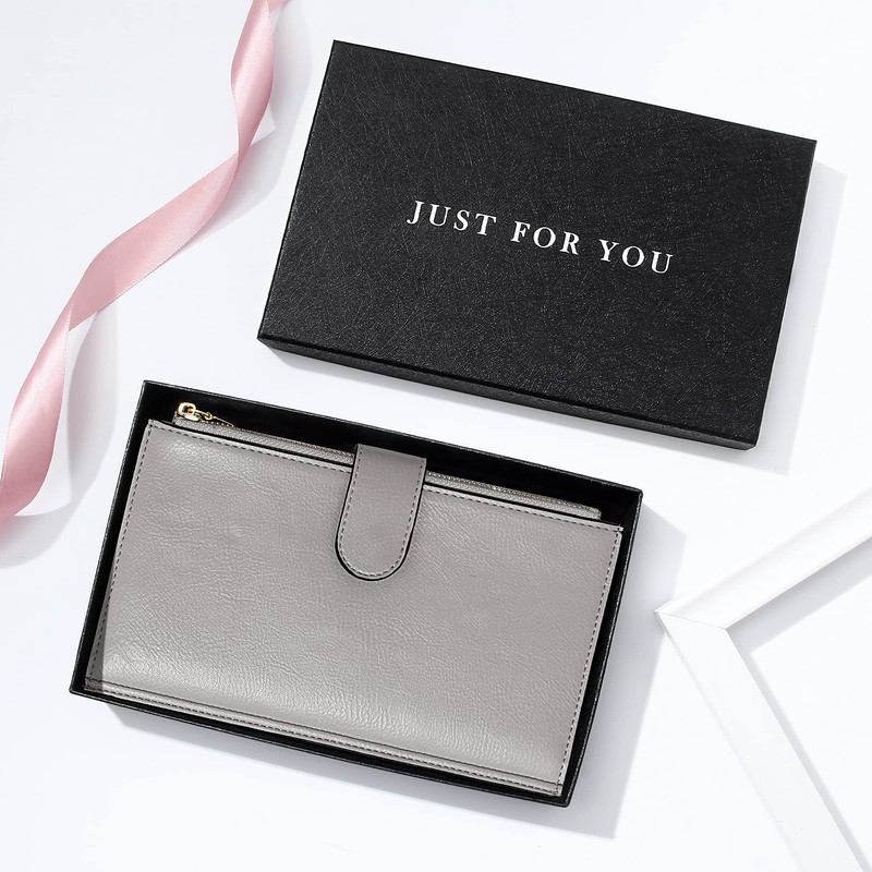 ZRTARY Wallets for Women RFID Blocking Leather Slim Bifold Multi