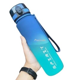 HMLZSJ 1 Liter Large Capacity Sports Water Bottle Leak Proof Colorful Plastic Cup Drinking Outdoor Travel Portable Gym Fitness Jugs