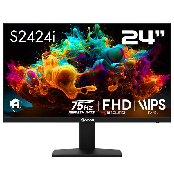 HAJAAN 24” FHD(1920 x1080) IPS Desktop Monitor, 75Hz Refresh Rate