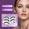 Cluster Lashes,Lankiz Biomimetic Individual Eyelashes Fox Eye Lashes Wispy C