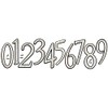 Hy-Ko 4” Classic Black Reflective Plastic House Number, Modern Raised