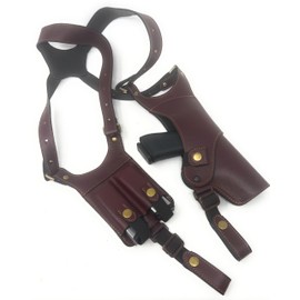 Cardini Leather Premium Shoulder Holsters for Concealed Carry, for Glock 17 Shoulder Holster, for Beretta 92FS Shoulder Holster, for Springfield XD