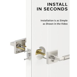 Asidrama 4 Pack Brushed Nickel Privacy Door Handles, Door Lever with Door Knobs Indoor for Bedroom or Bathroom, Heavy Duty Door Handles Interior with Locks for Left Right Sided Doors