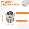 sourcing map 2pcs Stainless Steel Pipe Fitting 3/8" NPT Female