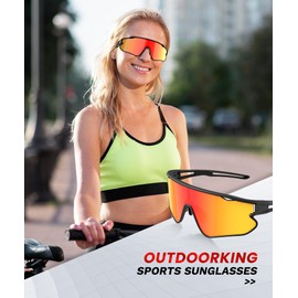 OUTDOORKING Men Sunglasses Mens Polarized Sunglasses Sports Sunglasses UV400 Protection for Running Driving ODS91-5V30