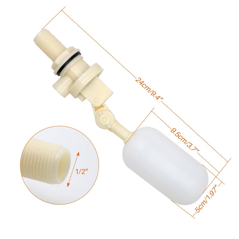 Float Ball Valve Plastic Water Float Valve 1/2 Inch Mini
