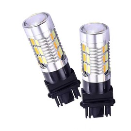 2 PCS 3157 Car LED Turn Signal Bulbs, T25 3047 3057 Dual Color Switchback Bulb, 20SMD Super Bright Indicator Light, Plug and Play Replacement for Most Trucks SUVs Cars (White & Yellow)
