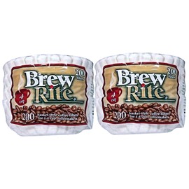 Brew Rite 4 Cup Coffee Basket Disposable Filters - 400 Ct