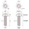 Wanyifa Titanium M6 12 16 20 25 30 Button Head