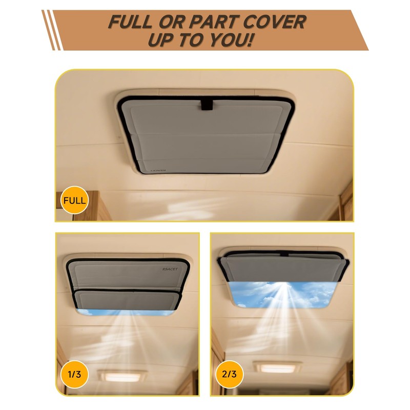 RSACET Magnetic Insulated Roof Vent Sun Cover for MaxxAir Fan,