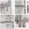 ESLIR Roman Blind with Loops, Kitchen Curtains, Transparent Tab-Top Curtains,