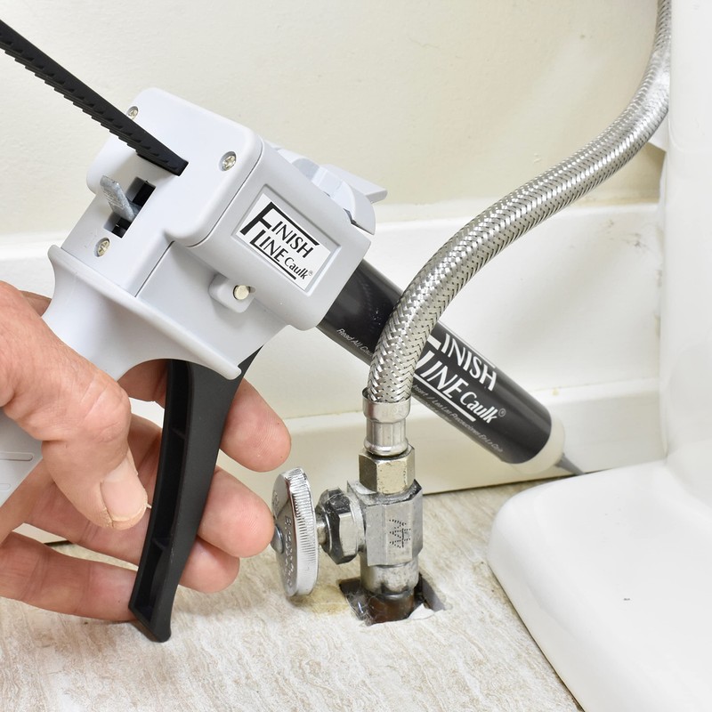 Finish Line Caulk Acrylic Urethane Elastomeric Sealant and Precision Hand