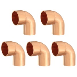 YOKIVE 1 Pcs Elbow Copper Fitting, 90 Degree Copper Pipe Fitting FTG x C Short Radius Tube Connector, Great for HVAC Refrigeration (5/8" Nominal Size)
