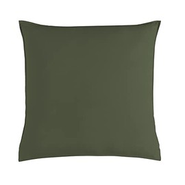 Gioia Casa Vintage Washed 100% Cotton European Pillowcase - Ultra Soft, Comfy, Hypoallergenic, Breathable Bed Pillowcase - Luxurious European Pillow Cover - Khaki Green