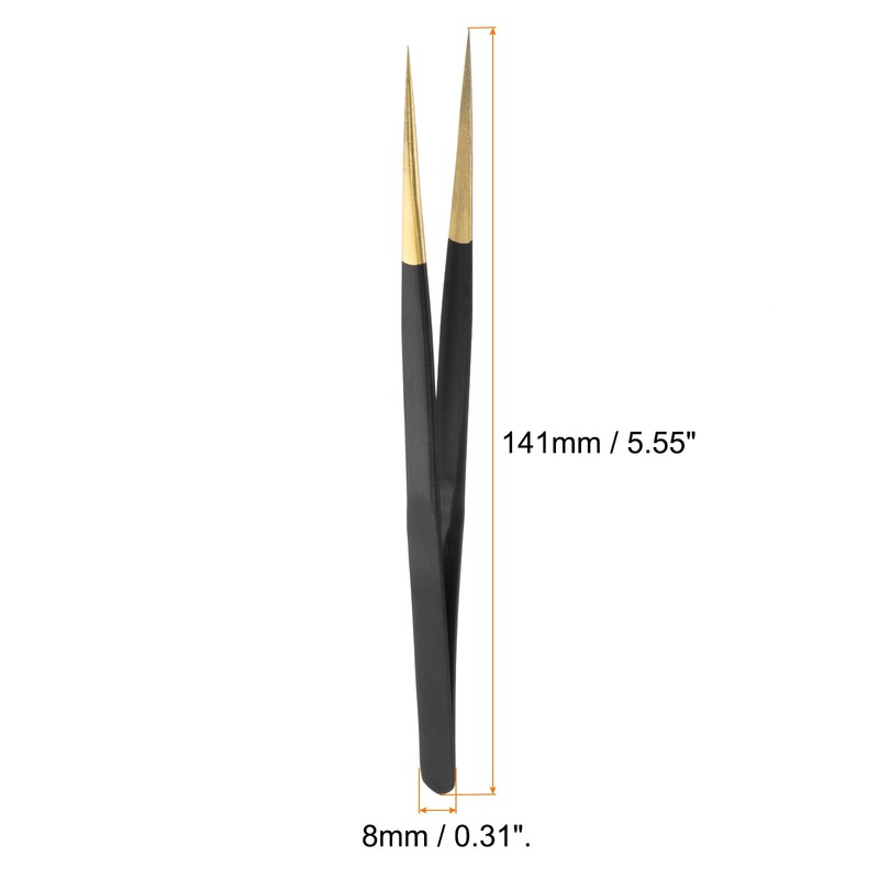 HARFINGTON ESD-11 Precision Tweezers 141mm Pointed Anti-Static Non-Magnetic Stainless Steel