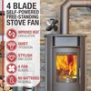 NETTA 4 Blade Woodburner Stove Fan - Silent Operation -