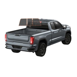 DIY-MotoShield Pro Premium Professional 1.5Mil Precut Carbon Window Tint Film for 2014-2019 Gmc Sierra 1500 Double Cab — (3pc Rear Windshield 5%)