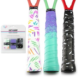 GET A GRIP Racket Overgrips – Anti-Slip Tennis Grip Wrap, Sweat Absorbent & Quick-Dry Handle Tape for Tennis, Padel & Pickleball (Smash Hit Pack)