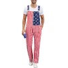 WIRDATRD Festival Overalls Men Adjustable Straps Jumpsuits Bibs Coveralls(Flag)