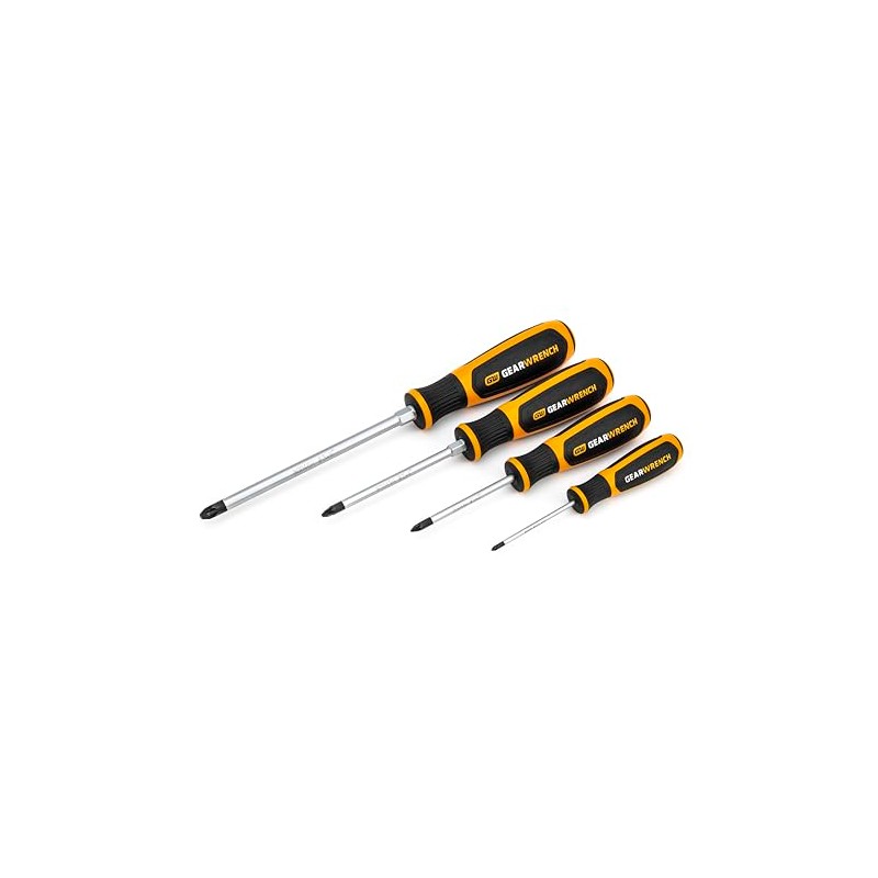 GEARWRENCH 4 Pc. Pozidriv Dual Material Screwdriver Set - 80061H