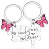 2PCs Big Sister Little Sister Keyring Sister Gifts from Sister