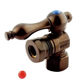 Kingston Brass CC44105 Vintage 1/2-Inch FIP X 1/2-Inch or 7/16-Inch Slip Joint Angle Stop, 2-3/4-Inch, Oil Rubbed Bronze