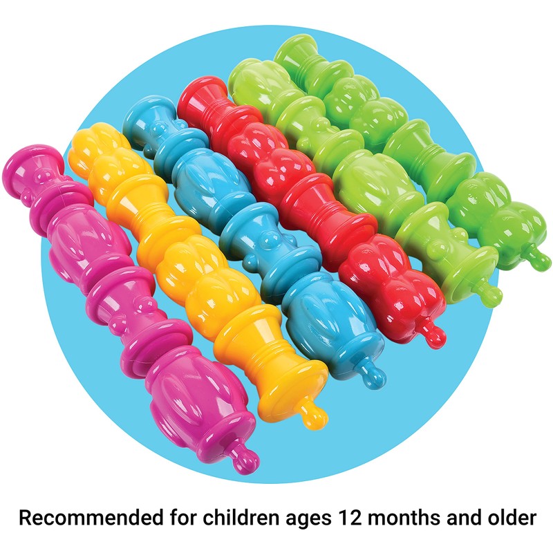 Constructive Playthings Colorful Snap Beads Set for Children and Toddlers