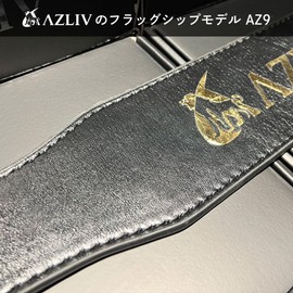 AZLIV Training Belt, AZ9, Muscle Level, Power Belt, Azlib, 0.3 inch (8 mm) Genuine Leather, Premium Model (Black, XL)