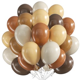 Balloons Brown Beige Apricot Pack of 60 12 Inch Brown Beige Latex Balloons Apricot Sand White Latex Balloons Coffee Party Balloons Party Balloons for Birthday Wedding Gender Anniversary Decoration
