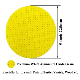 POWER PRO 2100 - Perforated Drywall Sanding Abrasive Discs 9-Inch/225mm for Drywall Sanders, Hook and Loop Sandpaper Better Suction and Sanding with Less Wear - Set of 10 (80 Grit)