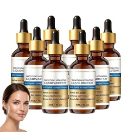 Sérum lifting facial, sérum de colágeno antiarrugas para el rostro, sérum de péptidos para el rostro, solución líquida hidratante suavizante, aceite de esencias antiedad con péptidos y colágeno (8PCS)