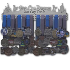 Allied Medal Hangers – If You Can Dream It, You Can Do It (18” Wide with 3 Hang Bars) - Medal Hanger Holder Display Rack - Multiple Variations Offered!
