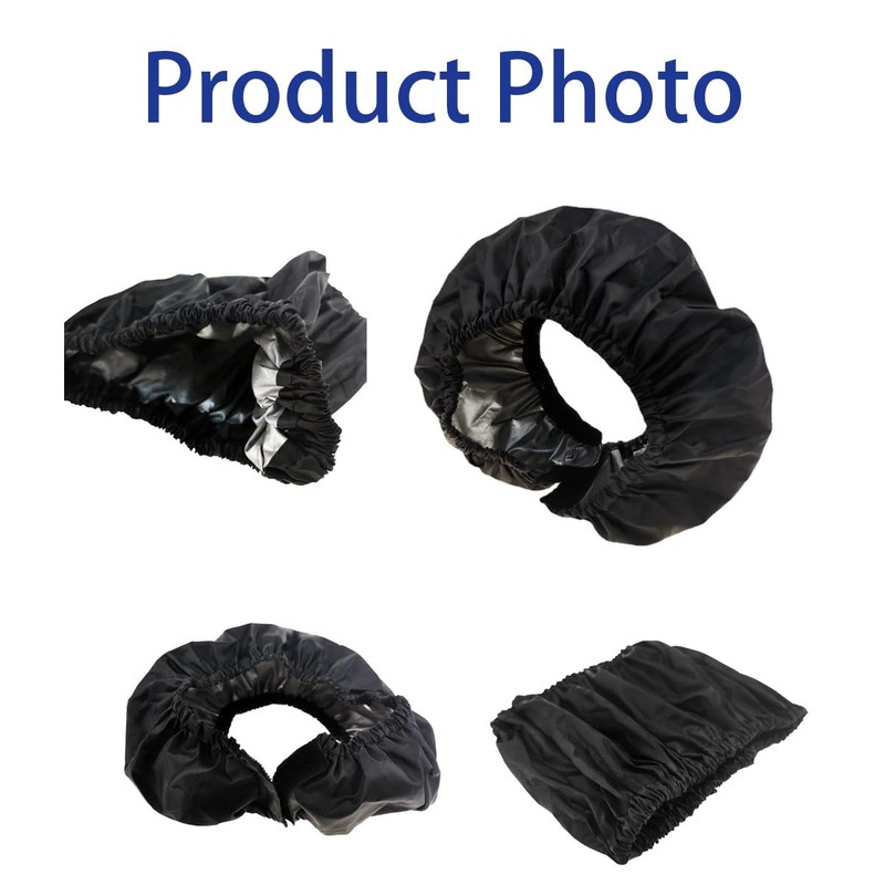 2 Pcs Wheelchair Tire Cover, Waterproof Wheel Covers, Black Wheel