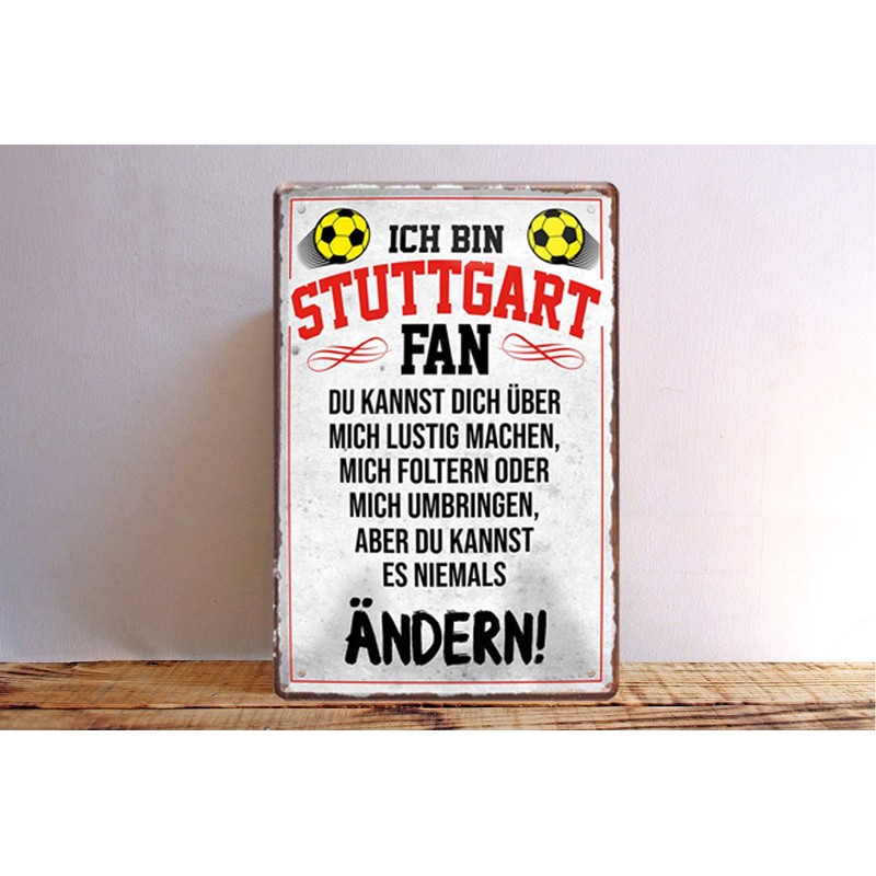 schilderkreis24 - Tin Sign with German Text "Ich Bin Stuttgart