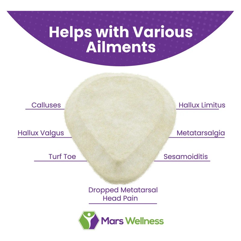 Metatarsal Felt Foot Pad Skived Cut - 6 Pairs -