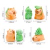 HOMICO Mini Capybara Figurines 7 Pieces Miniature Capybara and Tiny