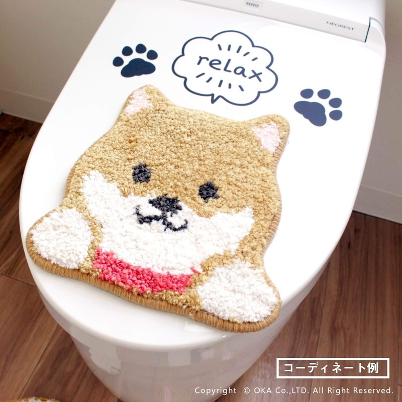 OKA Fundit Animal Toilet Deodorizing Sheet, Brown (Mameshiba) (Animal, Pets,