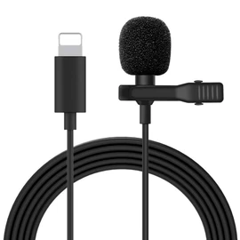 Raycue Microphone Dual Headed Recording Clip On Mic Mini Microphone compatible with IOS
