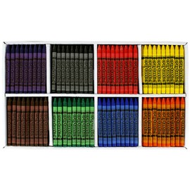 Craytastic! 408-Count Crayon Class Pack, Best-Buy Assortment (Premium, 8 Colors, Full Size, 3.5 Inch) for Schools, Classrooms, Camps, Offices, Crafts - Non-Toxic Meets ASTM D-4236