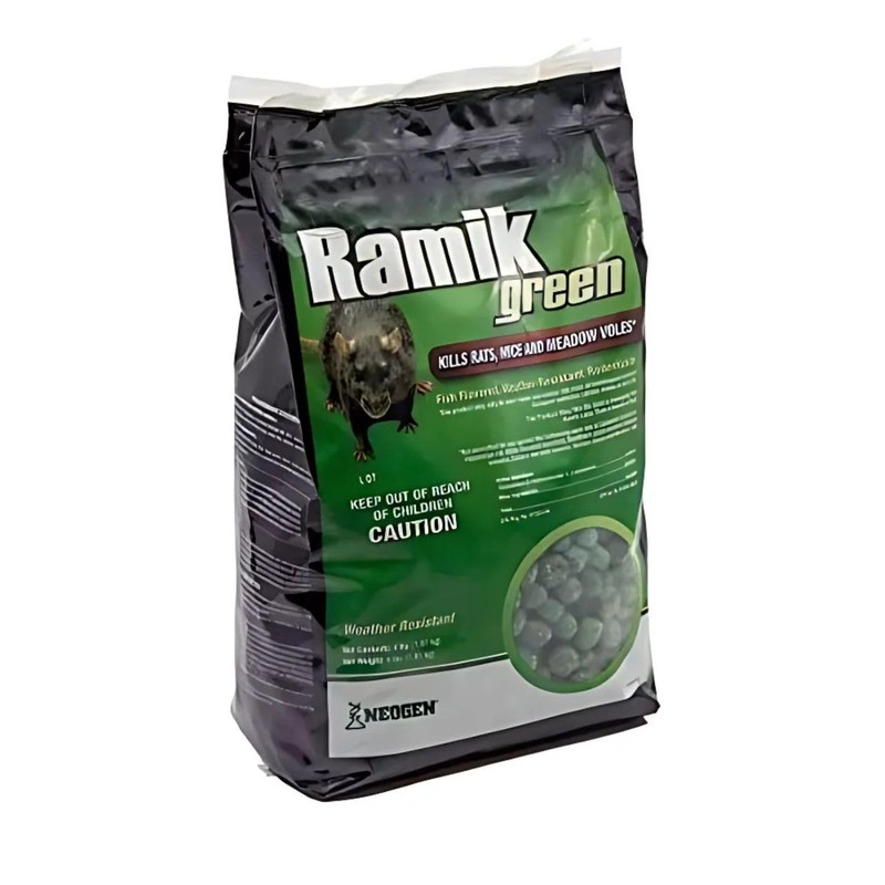 Neogen Ramik Green Fish Flavored Weather Resistant Rodenticide Nuggets, 4