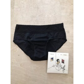 Thinx Hiphugger Leakproof Period Panties Size S Black NWT