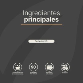 Berberina De 180 Cápsulas De 500mg. Pure Berberine. B Life Sabor Sin sabor