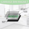 Recycle Stickers for Trash Bins,Magnetic Recycling Stickers for Trash Can,Silver